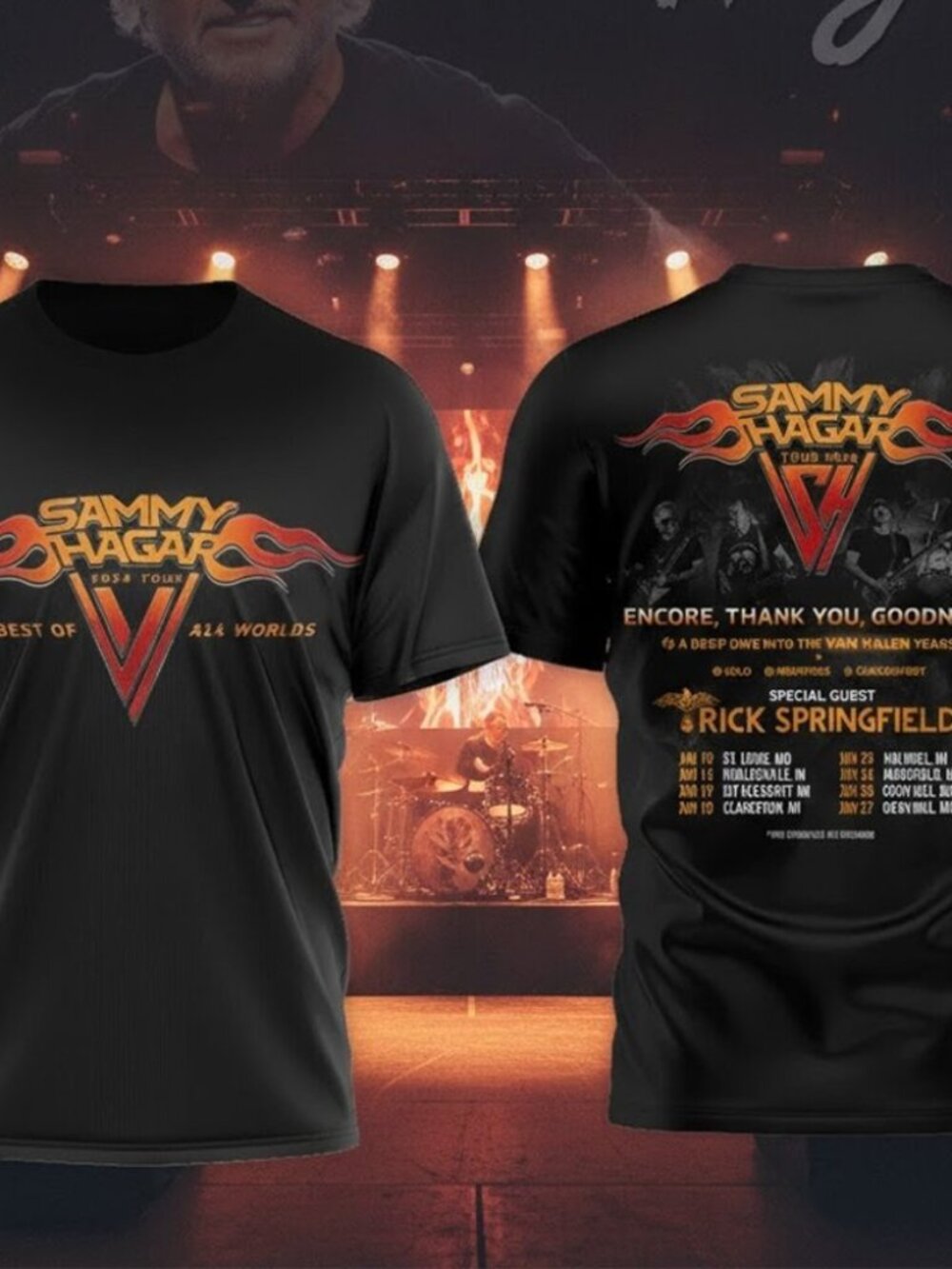 Sammy Hagar Tour 2026 Best Of All Worlds Shirt